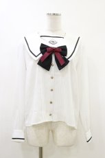 画像1: Amavel / Histoire Emblemセーラーブラウス Free オフ/ブラック H-26-05-24-011-CA-BL-NS-ZH (1)