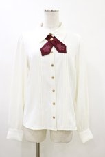 画像1: Amavel / Historical Butler クロスタイブラウス Free オフ/ワイン H-26-05-24-012-CA-BL-NS-ZH (1)