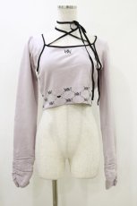 画像1: pium / piumモノグラムテープニット Free ピンク/ブラック H-26-05-24-018-LO-TO-NS-ZH (1)