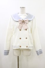 画像1: Amavel / Fantasy School セーラーショートコート Free オフ/サックス/ピンク H-26-05-24-019-CA-CO-NS-ZH (1)
