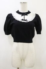 画像1: pium / チュールフリルドーリーニットトップス Free ブラック H-26-05-24-027-LO-TO-NS-ZH (1)
