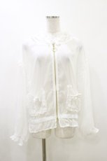 画像1: Secret Honey / ボリュームフリルシフォンパーカー M 白 H-26-05-24-031-CA-TO-NS-ZH (1)