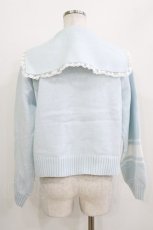 画像2: Candy Stripper / CANDY CLUB SAILOR KNIT BLOUSON  ライトブルー H-26-05-25-029-PU-JA-KB-ZH (2)