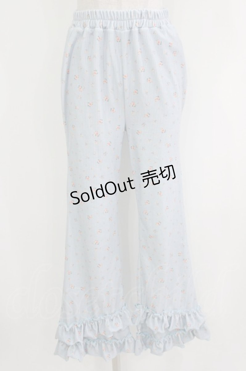 画像1: Candy Stripper / SWEET THINGS FRILL FLARE PANTS  ライトブルー H-26-05-25-031-PU-PA-KB-ZH (1)