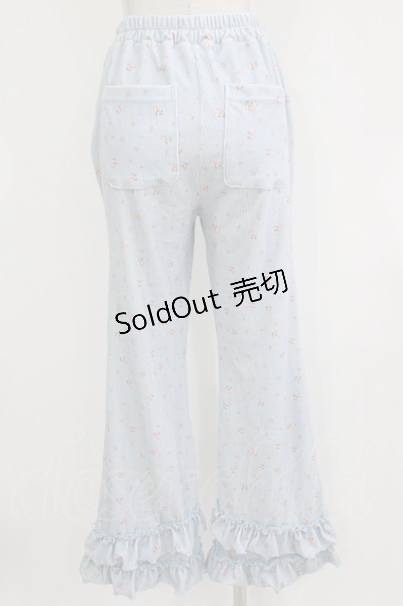 画像2: Candy Stripper / SWEET THINGS FRILL FLARE PANTS  ライトブルー H-26-05-25-031-PU-PA-KB-ZH (2)