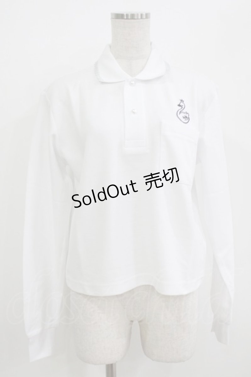画像1: MILK / Swanポロtops  ホワイト H-26-05-25-034-ML-TO-KB-ZH (1)