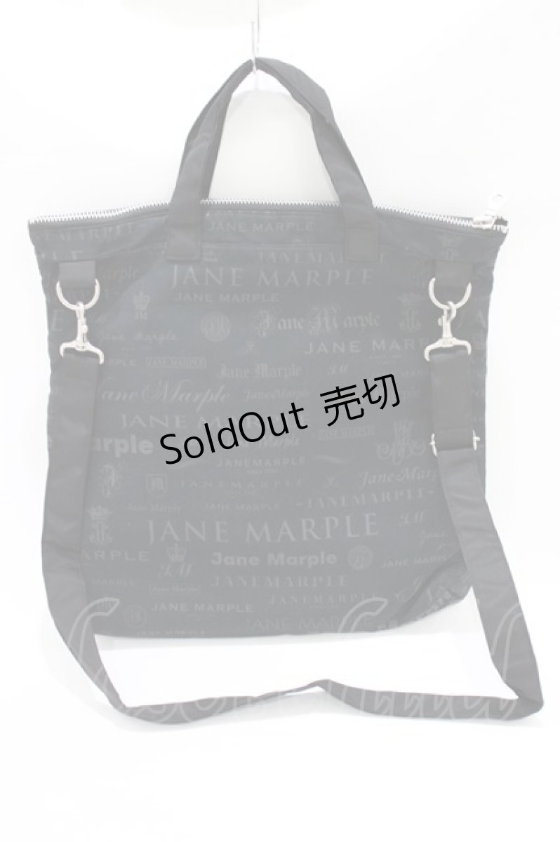 画像3: Jane Marple / 2Wayロゴプリントバッグ  ブラック H-26-05-25-044-JM-BG-KB-ZH (3)