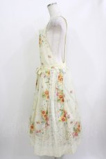 画像2: Jane Marple Dans Le Salon / Sunflowers apron dress  アイボリー H-26-05-25-005-JM-OP-KB-ZH (2)