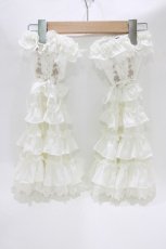 画像1: OZZ ANGELO / レースフリル姫袖アームカバー  白 H-26-05-25-048-OO-ZA-KB-ZH (1)