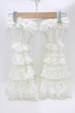 画像2: OZZ ANGELO / レースフリル姫袖アームカバー  白 H-26-05-25-048-OO-ZA-KB-ZH (2)