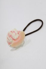 画像1: Q-pot. / ピーチアイスクリームヘアゴム  ピーチ H-26-05-25-052-QP-AC-KB-ZH (1)