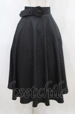 画像1: an another angelus / 変形バックルベルトサーキュラースカート Free BLACK×WHドット H-26-05-25-1036-CA-SK-NS-ZH (1)