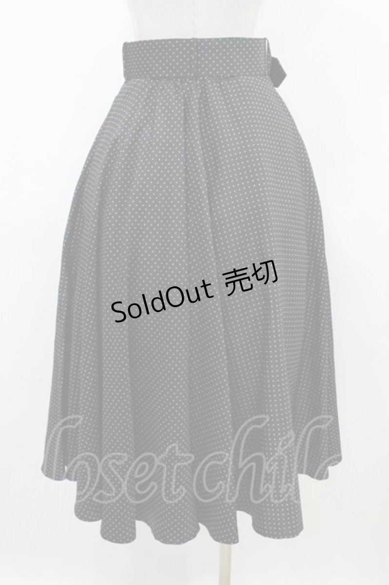 画像2: an another angelus / 変形バックルベルトサーキュラースカート Free BLACK×WHドット H-26-05-25-1036-CA-SK-NS-ZH (2)