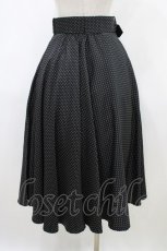 画像2: an another angelus / 変形バックルベルトサーキュラースカート Free BLACK×WHドット H-26-05-25-1036-CA-SK-NS-ZH (2)