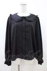 画像1: m petit by misako / AOKリボンブラウス L ブラック H-26-05-25-1042-LO-BL-NS-ZH (1)