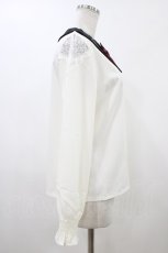 画像3: axes femme POETIQUE / リボン付きコウモリカラーブラウス M オフ/ブラック H-26-05-25-1045-AX-BL-NS-ZH (3)