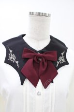 画像4: axes femme POETIQUE / リボン付きコウモリカラーブラウス M オフ/ブラック H-26-05-25-1045-AX-BL-NS-ZH (4)