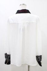 画像2: axes femme POETIQUE / ディズニー ヴィランズ/ブラウス M 白/ブラック H-26-05-25-1046-AX-BL-NS-ZH (2)