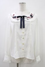 画像1: Amavel / 美女と野獣刺繍ブラウス Free 白 H-26-05-25-1048-CA-BL-NS-ZH (1)