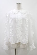 画像1: Chalmiere / フリルブラウス M 白 H-26-05-25-1051-0-BL-NS-ZH (1)