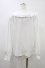 画像2: m petit by misako / AOKリボンブラウス L 白 H-26-05-25-1052-LO-BL-NS-ZH (2)