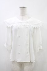 画像1: an another angelus / ダブル釦レース使いビッグカラーブラウス Free OFFWHITE H-26-05-25-1054-CA-BL-NS-ZH (1)