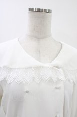 画像3: an another angelus / ダブル釦レース使いビッグカラーブラウス Free OFFWHITE H-26-05-25-1054-CA-BL-NS-ZH (3)