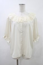 画像1: m petit by misako / MSKデシンレースエリブラウス LL 生成り H-26-05-25-1058-LO-BL-NS-ZH (1)