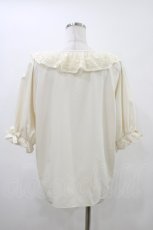 画像2: m petit by misako / MSKデシンレースエリブラウス LL 生成り H-26-05-25-1058-LO-BL-NS-ZH (2)