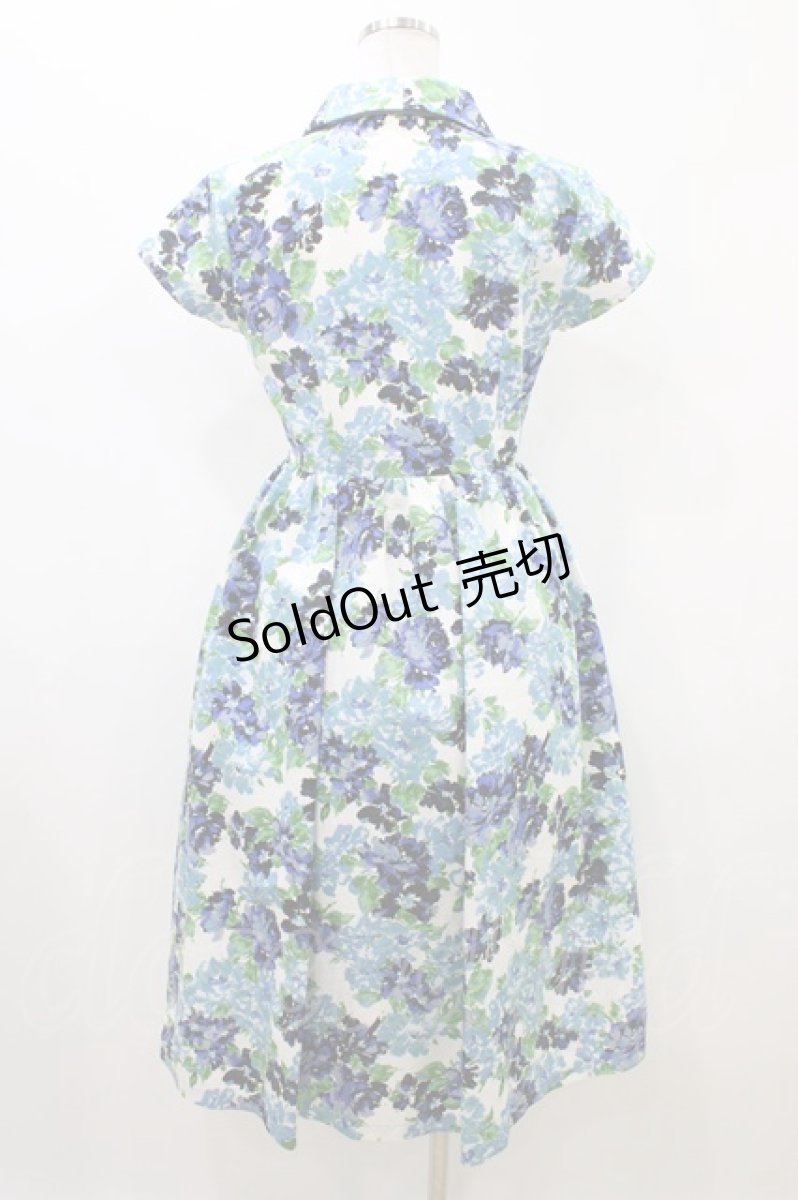 画像2: an another angelus / アンティークローズショールカラーワンピース Free BLUE H-26-05-25-1019-CA-OP-NS-ZH (2)