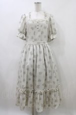 画像1: m petit by misako / AOKハナガラスクエアワンピース L アイボリー H-26-05-25-1023-LO-OP-NS-ZH (1)