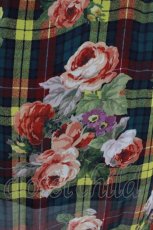 画像4: Jane Marple Dans Le Salon / ローズタータンのトロンプルイユワンピース  グリーン H-26-05-25-012-JM-OP-KB-ZH (4)