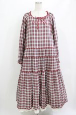 画像1: PINK HOUSE / ロゴ刺繍チェックワンピース Free 白/レッド H-26-05-26-022-LO-OP-NS-ZH (1)