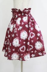 画像2: Ank Rouge / Rose Archプリントスカート M ボルドー H-26-05-26-030-CA-SK-NS-ZH (2)