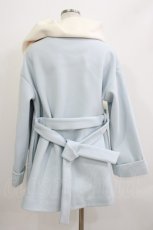 画像2: PLATYCODON（海外ブランド） / マフラー付きコート M サックス H-26-05-26-032-PU-CO-NS-ZH (2)