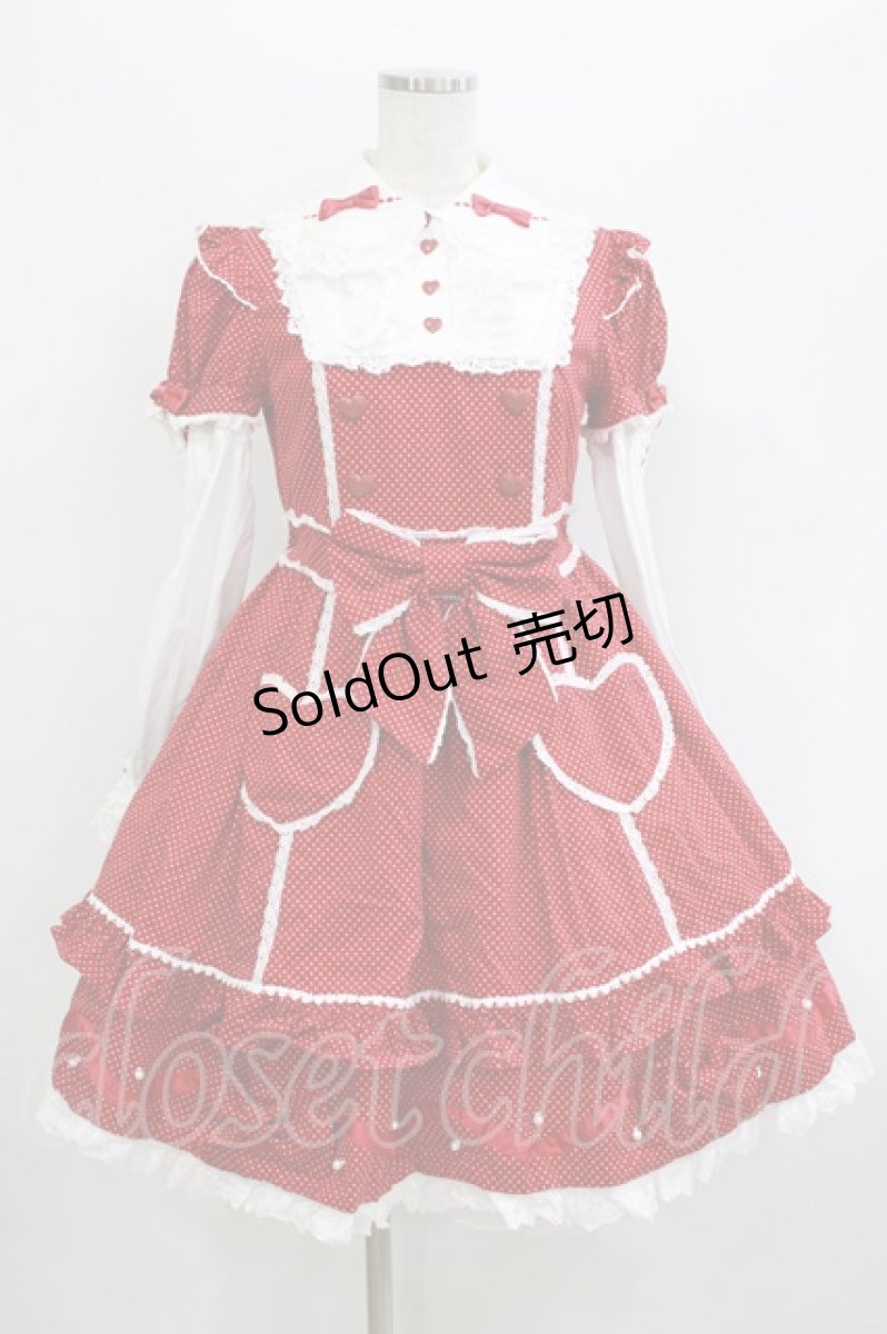 画像1: Angelic Pretty / スウィーツパティシエワンピース Free レッド H-26-05-26-005-AP-OP-NS-ZH (1)
