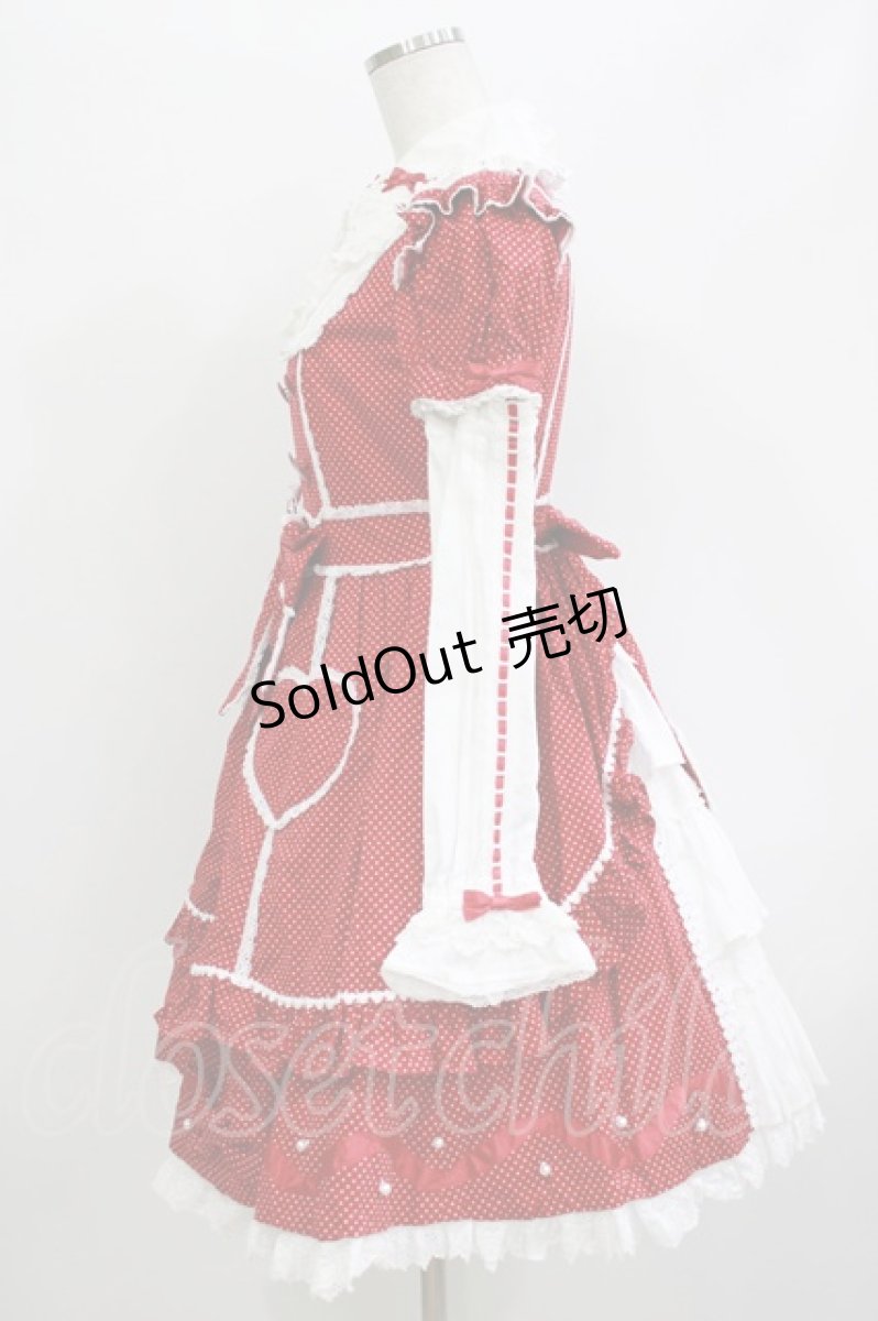 画像2: Angelic Pretty / スウィーツパティシエワンピース Free レッド H-26-05-26-005-AP-OP-NS-ZH (2)