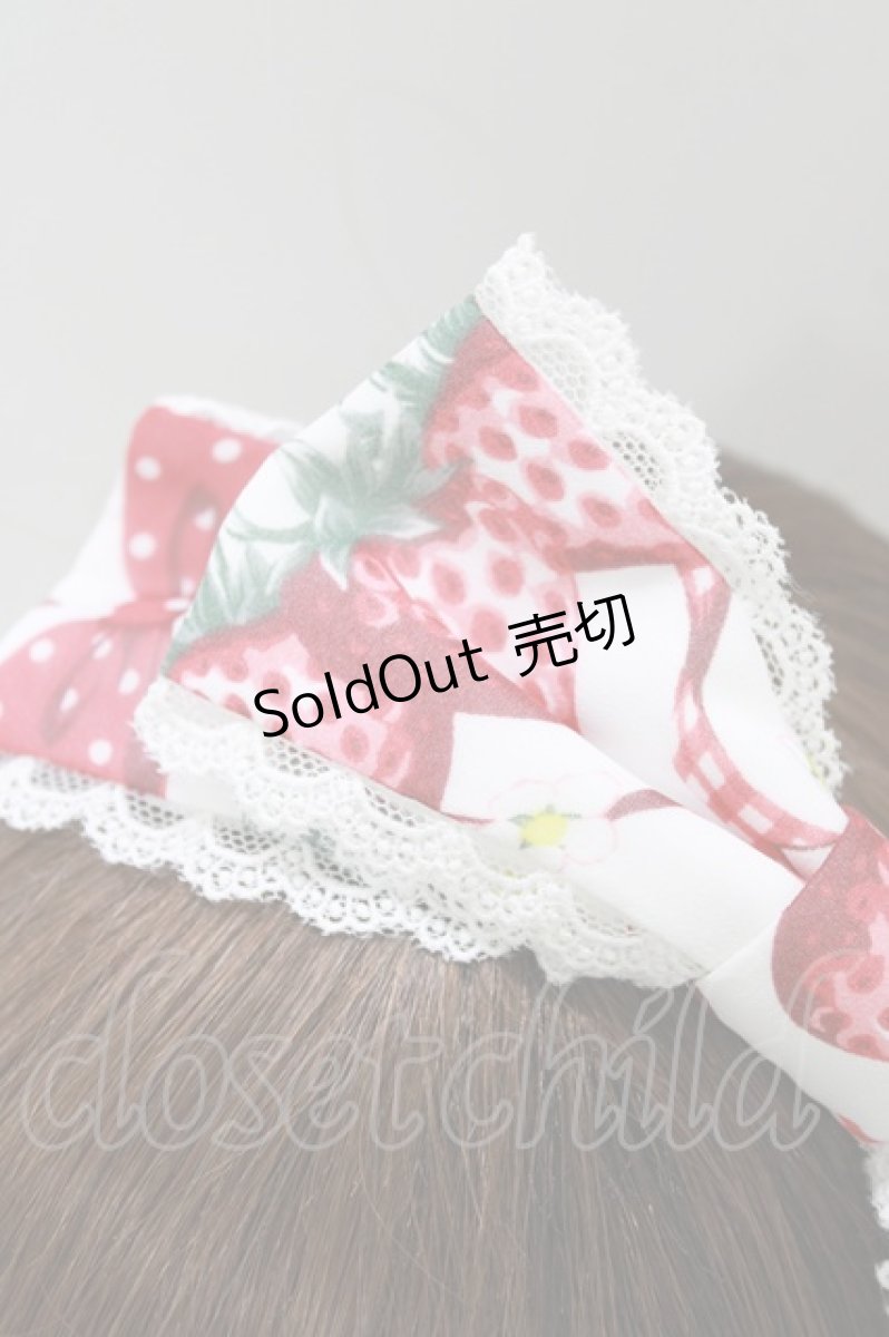 画像2: Angelic Pretty / Strawberry Dollカチューシャ  白 H-26-05-26-069-AP-AC-NS-ZH (2)