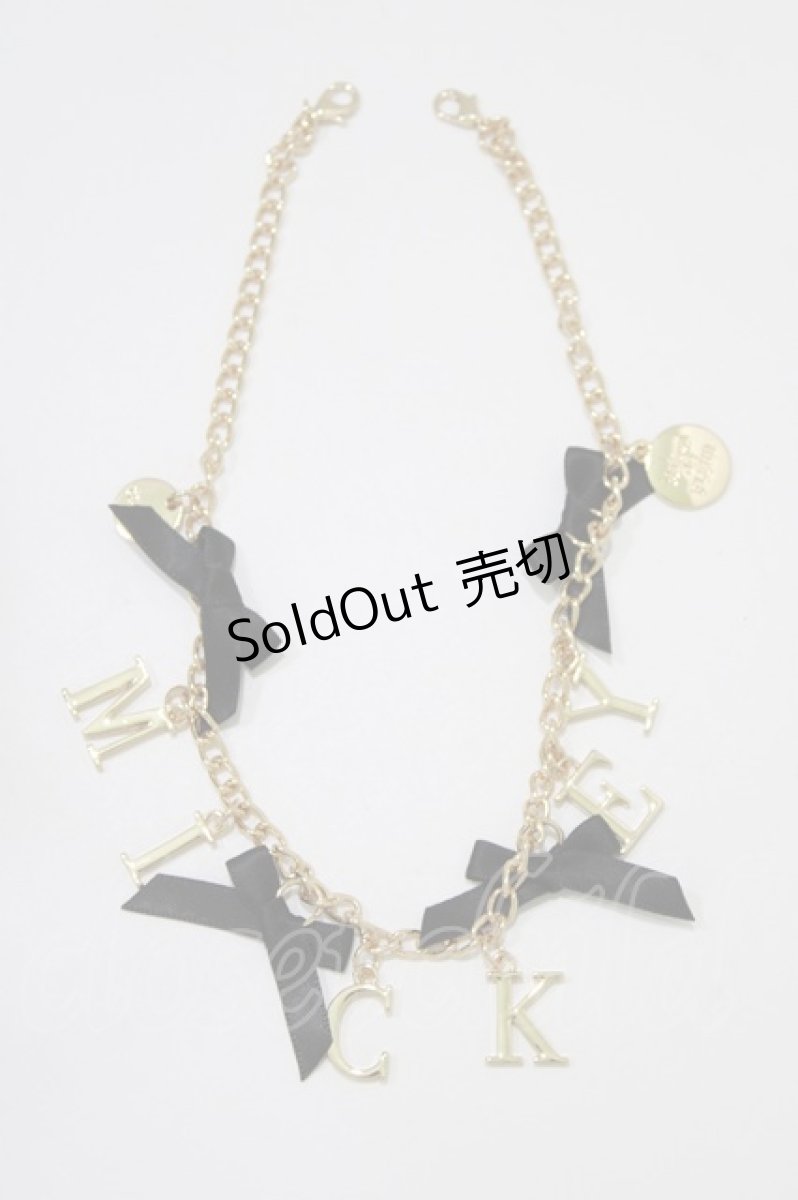 画像1: Maison de FLEUR / Mickey Mouse/バッグチャーム  ブラック H-26-05-26-075-LO-ZA-YZ-ZH (1)