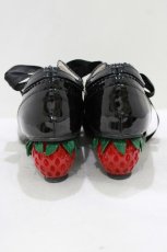 画像3: DearMyLove / いちごヒールパンプス 23.5cm ブラックエナメル H-26-05-26-080-GO-SH-NS-ZH (3)