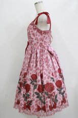 画像2: Angelic Pretty / Rebecca Leopardジャンパースカート Free ピンク H-26-05-26-008-AP-OP-NS-ZH (2)