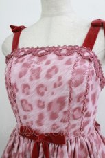 画像5: Angelic Pretty / Rebecca Leopardジャンパースカート Free ピンク H-26-05-26-008-AP-OP-NS-ZH (5)