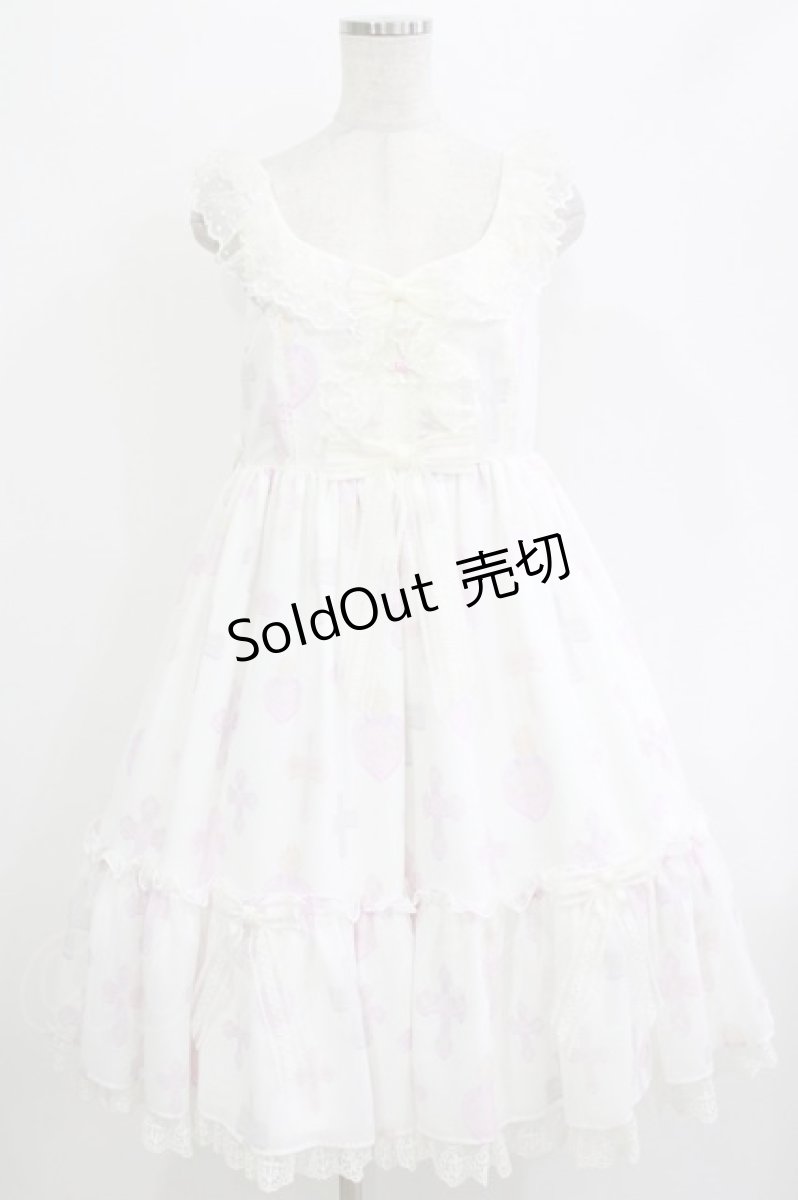 画像1: Angelic Pretty / Sugar Crossジャンパースカート Free 白 H-26-05-26-009-AP-OP-NS-ZH (1)