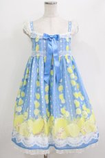 画像1: Angelic Pretty / Fruity LemonジャンパースカートSet Free ブルー H-26-05-26-012-AP-OP-NS-ZH (1)