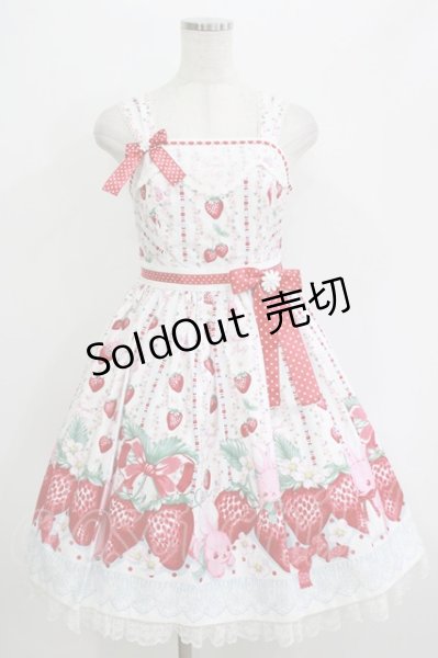 Angelic Pretty / Little Bunny Strawberryジャンパースカート Free 白