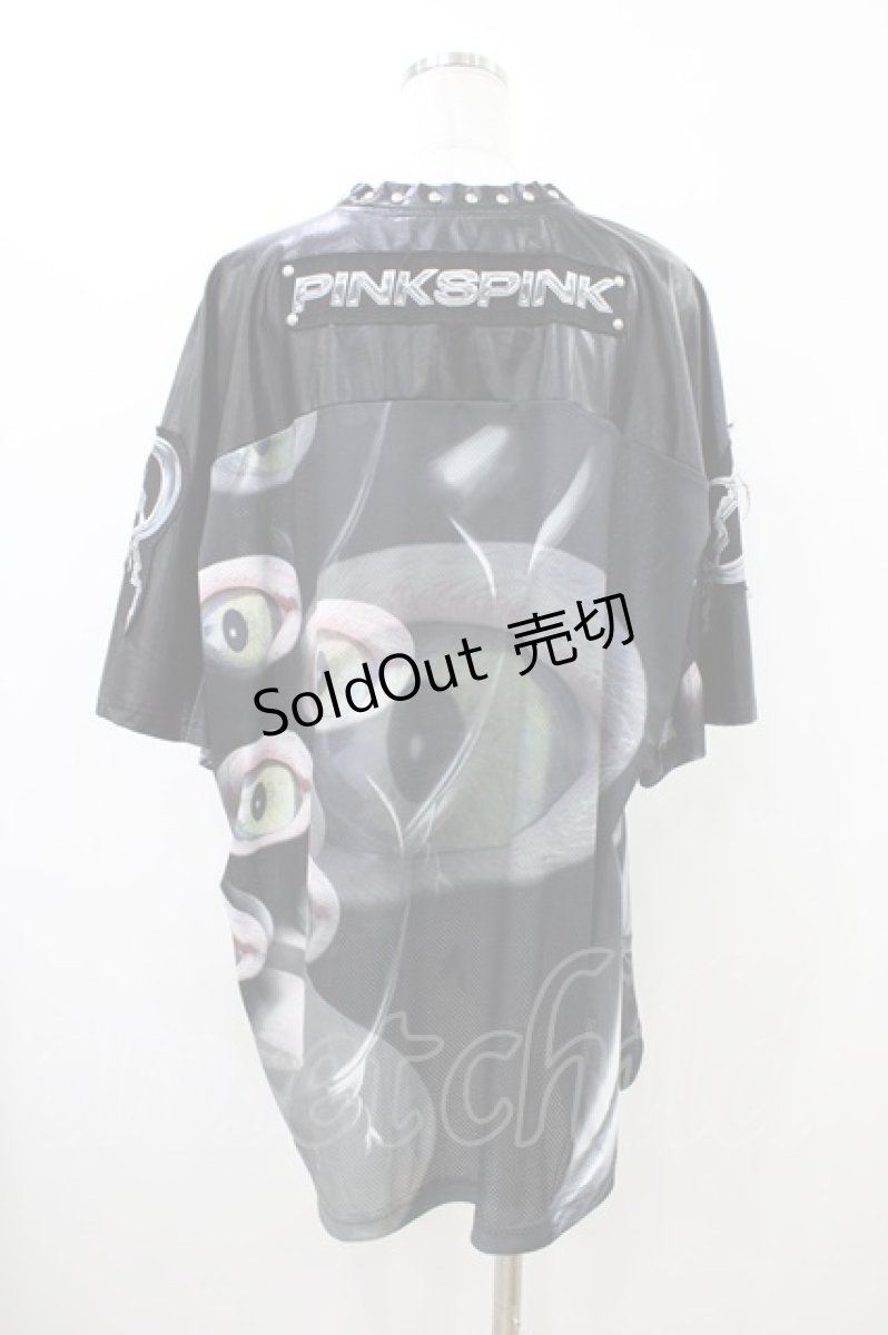 画像2: PINKSPINK / featured concept loose tee L ブラック H-26-05-27-032-0-TO-KB-ZH (2)