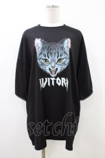 画像3: LISTEN FLAVOR / 猫サンチーム2WAYジップロンT ユニセックス 黒 H-26-05-27-034-PU-TO-AK-ZH (3)