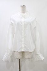 画像1: merry jenny / シアーギンガムシャツ F オフホワイト H-26-05-27-044-LO-BL-AK-ZH (1)