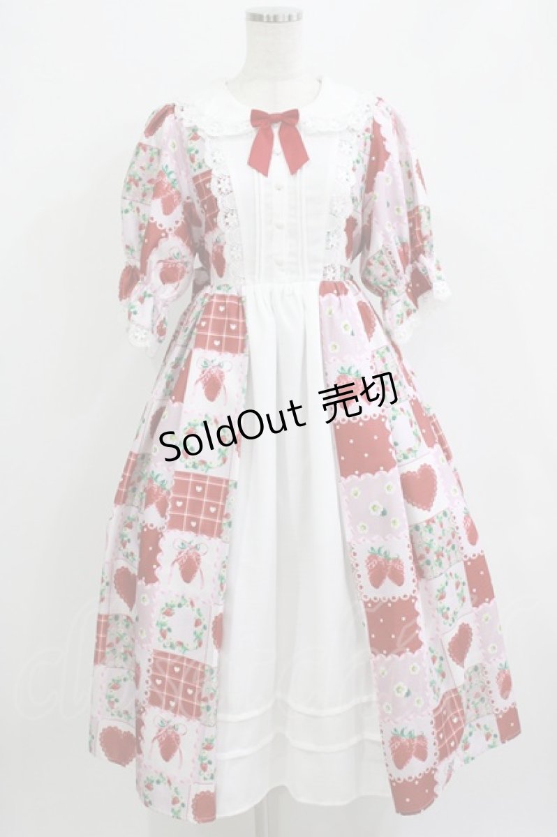 画像1: axes femme kawaii / ハピネスベリーワンピース M ピンク H-26-05-27-1003-AX-OP-NS-ZH (1)