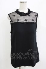 画像1: m petit by misako / TT*AO*Cツキタンクトップ 4L ブラック H-26-05-27-1044-LO-TO-NS-ZH (1)